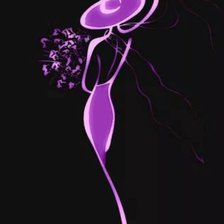 Схема вышивки «Дама»