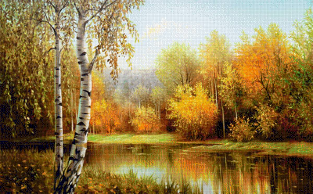 jesień nad rzeczką - предпросмотр