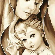 Оригинал схемы вышивки «икона с младенцем» (№1535407)