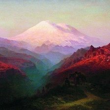 Схема вышивки «Рассвет в горах»