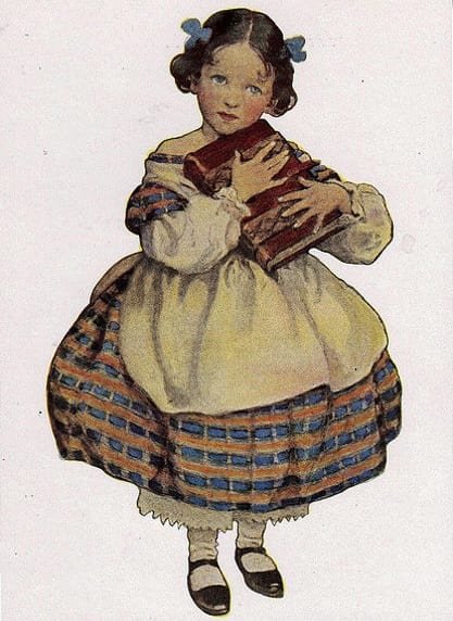 Dívka s knihou - оригинал