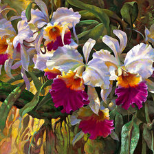 Схема вышивки «'Cattleya Magnificent' ~ Leon Roulette»