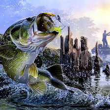 Схема вышивки «рыбалка»