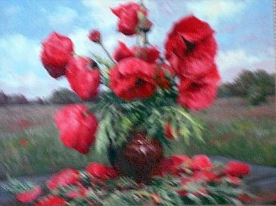 букет маков ( с картины) - оригинал