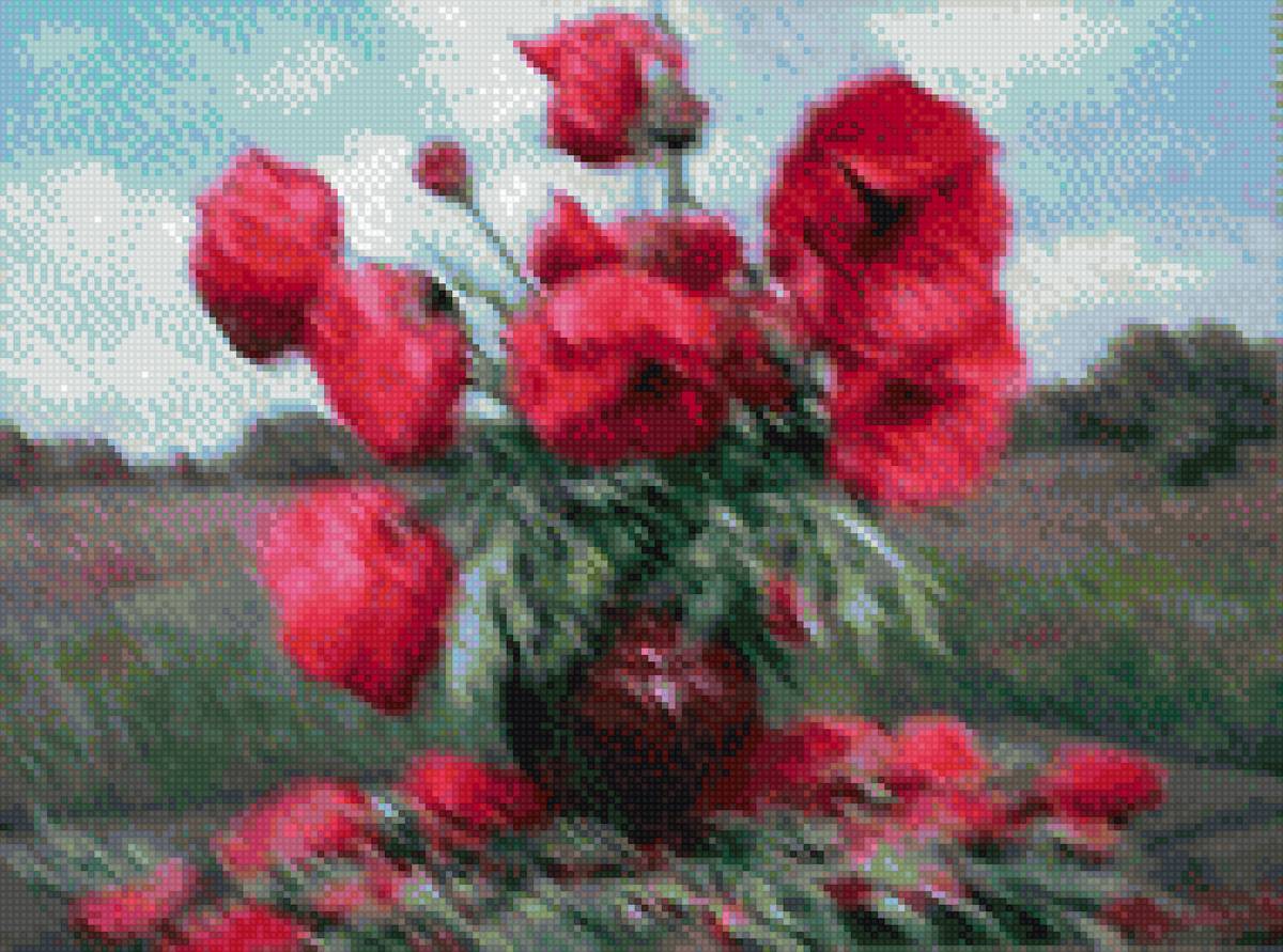 букет маков ( с картины) - предпросмотр