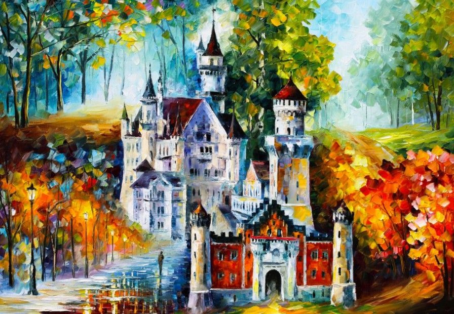 Леонид Афремов Замок - замок - оригинал