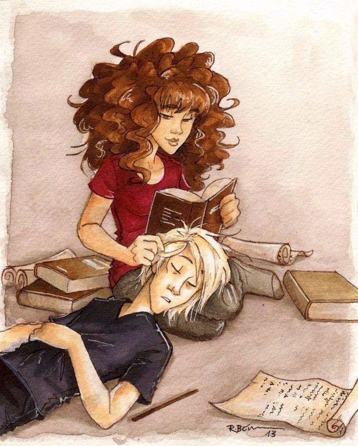 Драмиона - арты, рисунки, гермиона грейнджер, драко малфой - оригинал