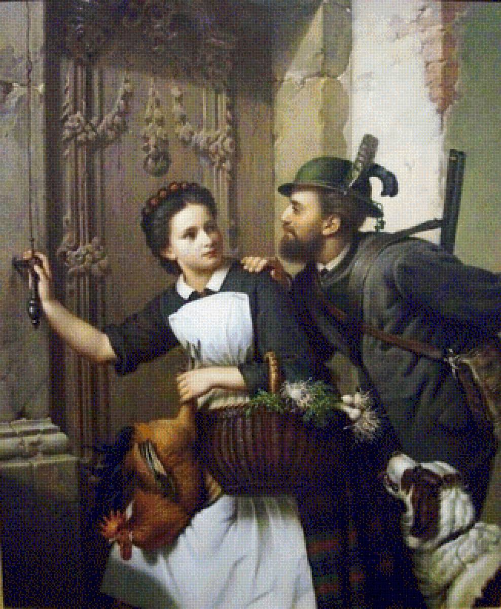 Флирт - живопись - предпросмотр