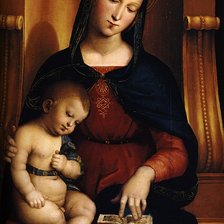 Схема вышивки «Мадонна Ансидей деталь»