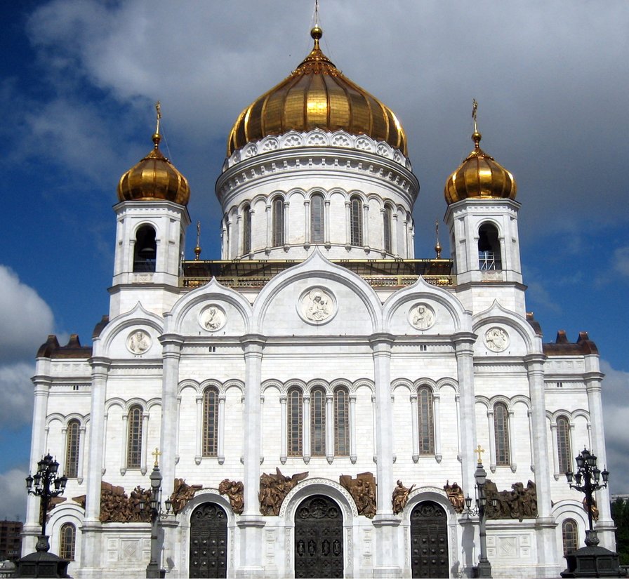 Храм Христа Спасителя в Москве - здания, религия, пейзаж - оригинал