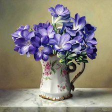 Схема вышивки «Голубой букет»