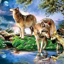 Схема вышивки «ВОЛКИ»