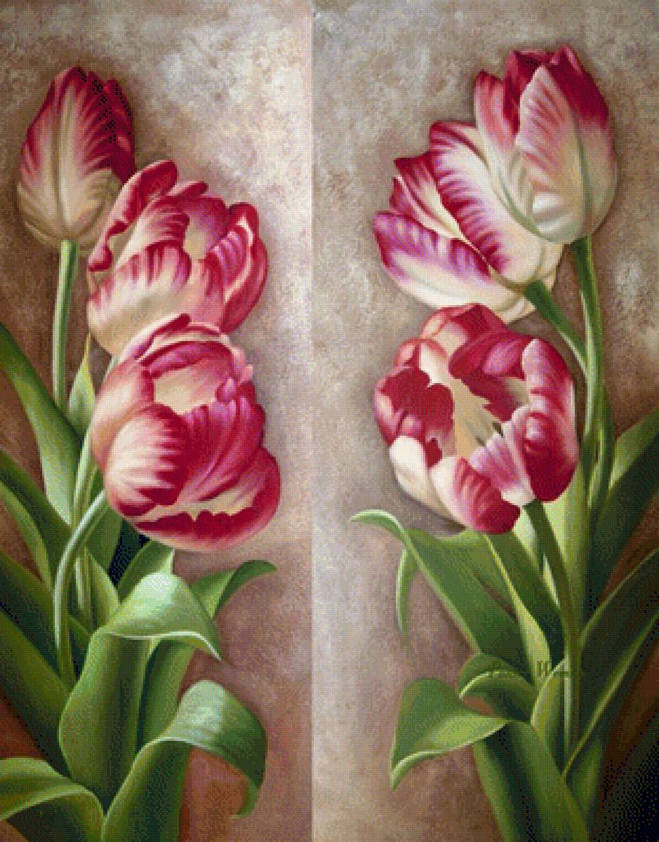 Тюльпаны - натюрморт - предпросмотр