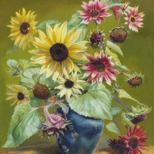 Схема вышивки «Подсолнухи»