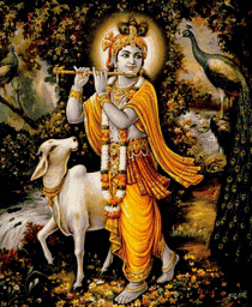 Кришна с флейтой - кришна, бог, индия - предпросмотр