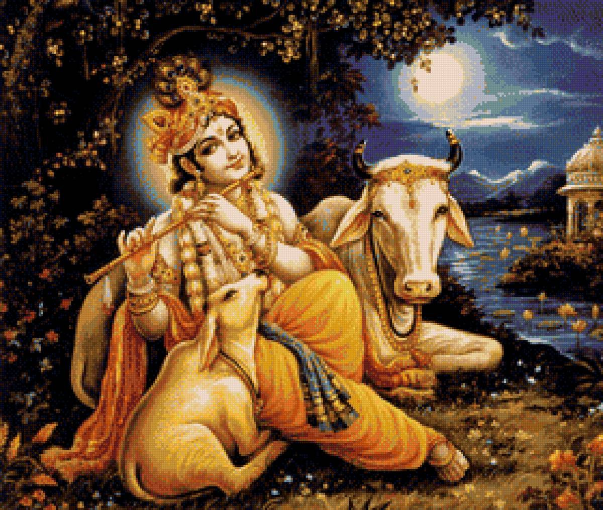 Кришна с флейтой - кришна, бог - предпросмотр