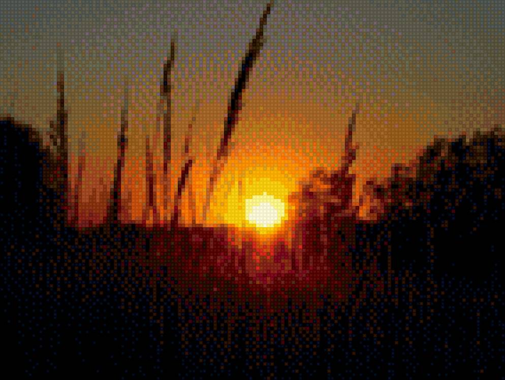 Закат - закат в поле - предпросмотр