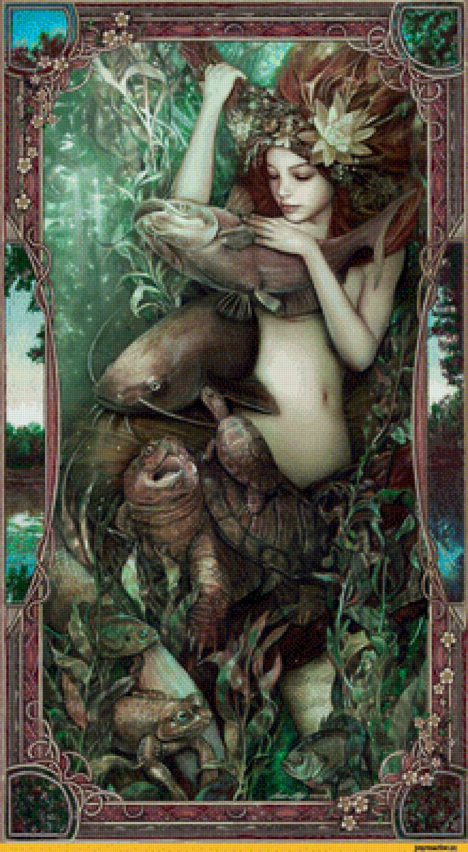 русалка - море, русалка, дева, рыбы - предпросмотр