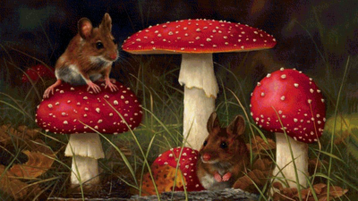 Мышки - грибы - предпросмотр