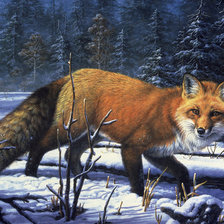 Схема вышивки «лиса»