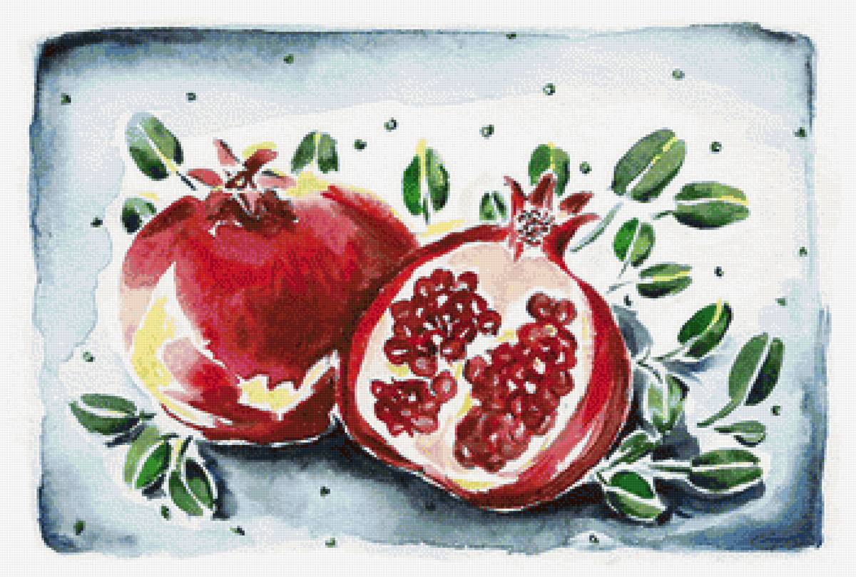 Гранаты - фрукты, арты, рисунки - предпросмотр