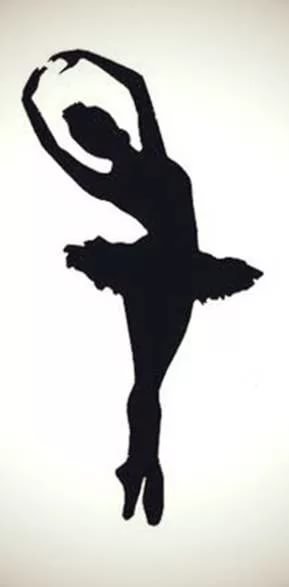 Балерина - балерина, белое и черное - оригинал