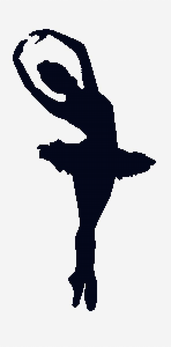 Балерина - балерина, белое и черное - предпросмотр
