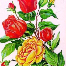 Схема вышивки «букет роз»