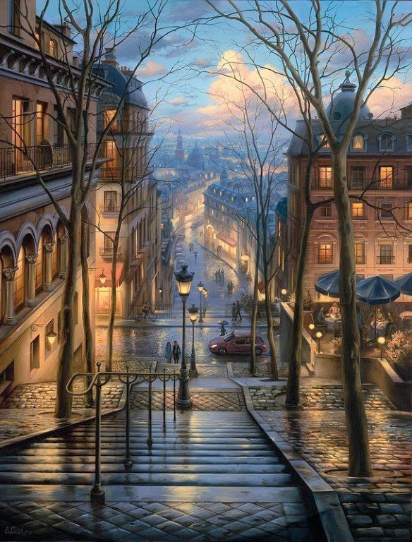 Осенний вечер - рисунки, арты - оригинал