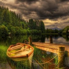 Схема вышивки «лодка»