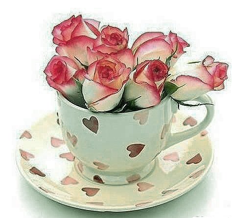 букет роз в чашке - оригинал