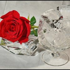 Схема вышивки «Роза с рюмкой»