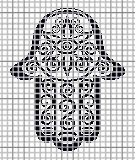 Рука Фатимы (Хамса) - монохром, рука фатимы, хамса - оригинал