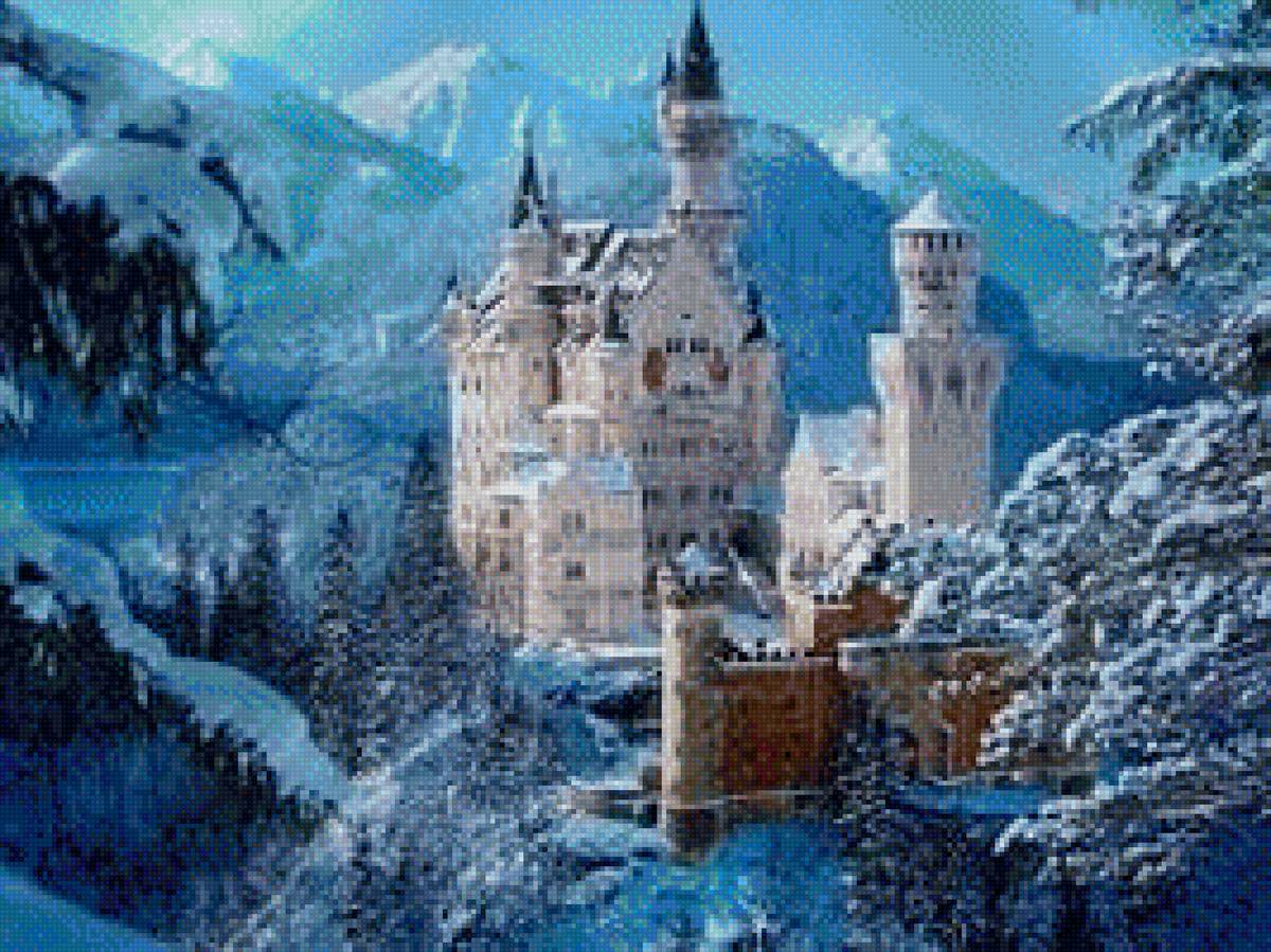 замок - замок, зима - предпросмотр