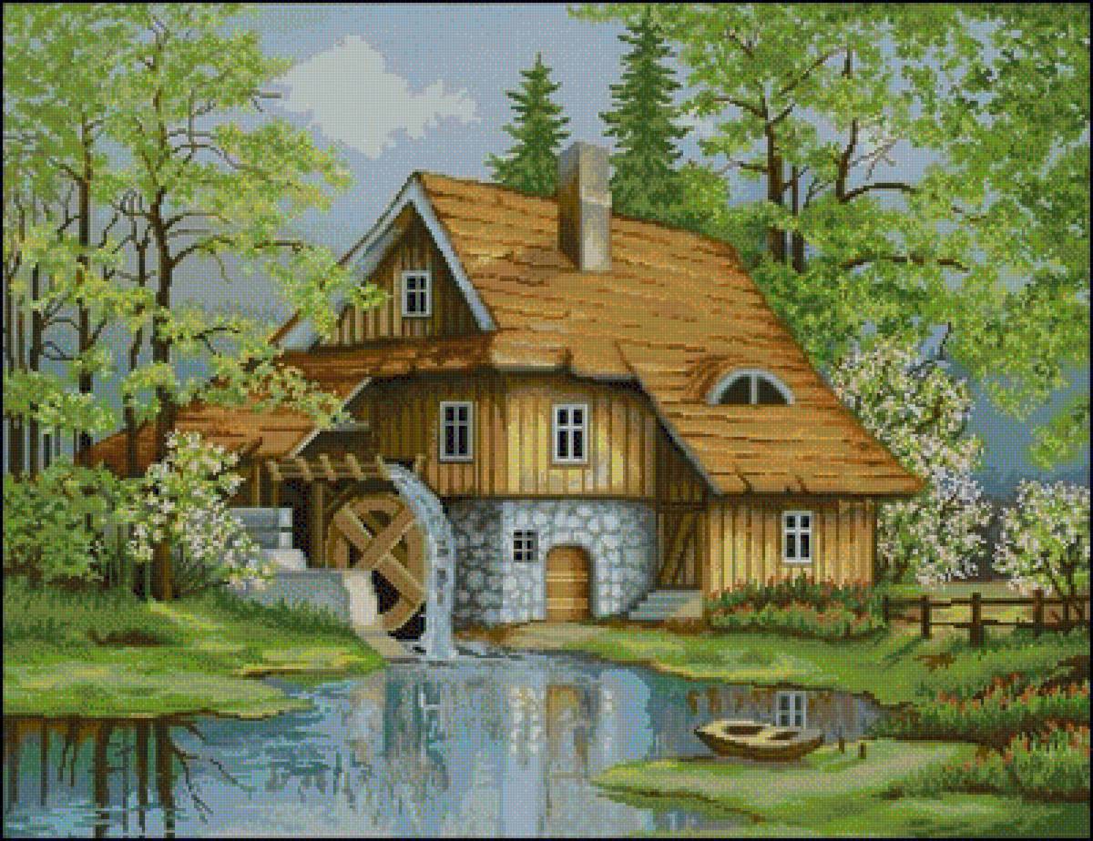 młyn wodny wiosną 1 - предпросмотр