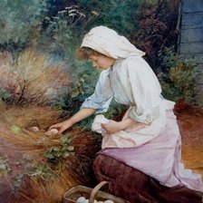 Схема вышивки «zbieranie jajek»