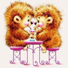 Схема вышивки «Влюблённая парочка»