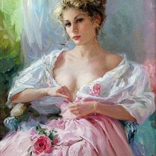 Схема вышивки «kobieta w różach»