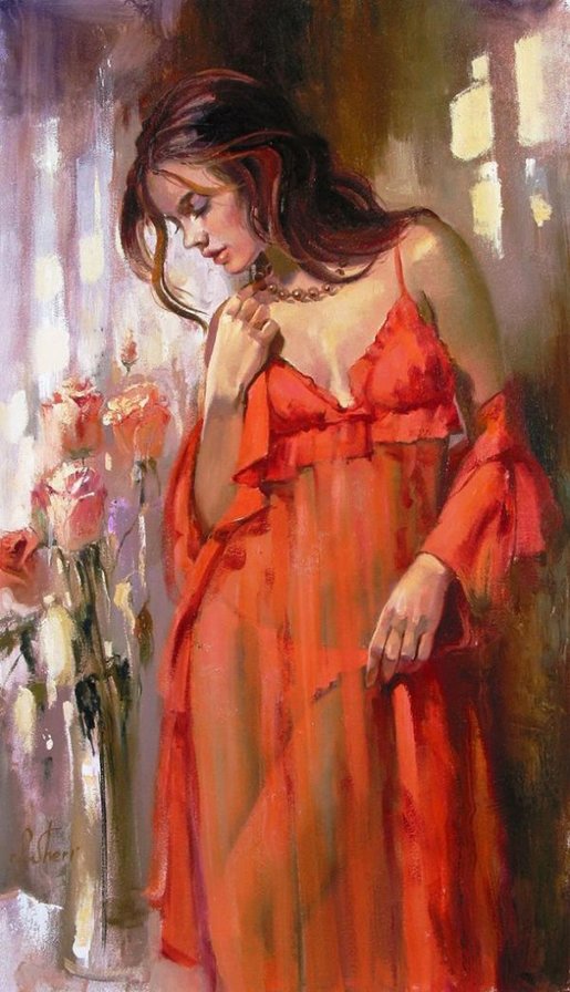 dziewczyna i róże - оригинал