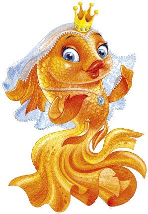 Золотая рыбка - золотая рыбка, дисней, детское, рыбы, мультики - оригинал