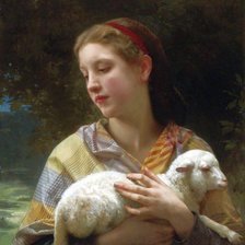 Схема вышивки «dziewczyna z owieczką»