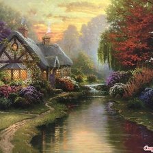 Схема вышивки «домик-1»