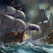 Схема вышивки «морской бой-1»