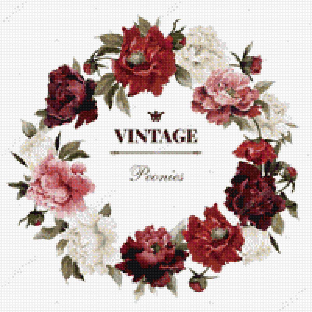 пионы венок - венок цветов, венок, цветы, пионы - предпросмотр