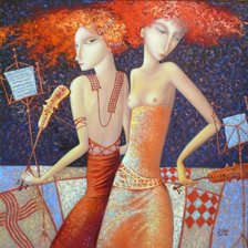 Схема вышивки «Подружки»