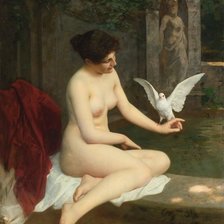 Ritzberger - kobieta z gołębiem