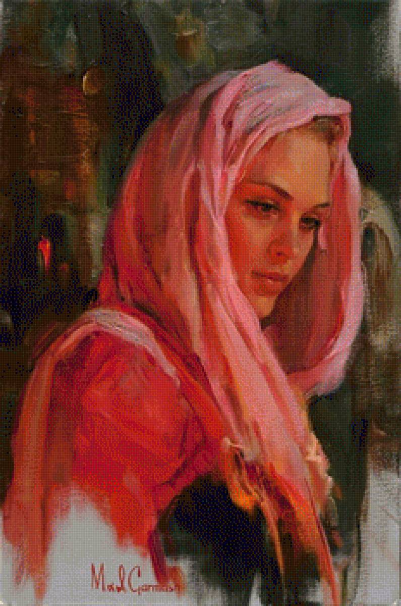 kobieta w szalu - предпросмотр