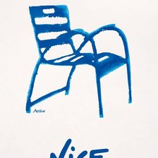 Схема вышивки «La chaise bleu de Nice 2»