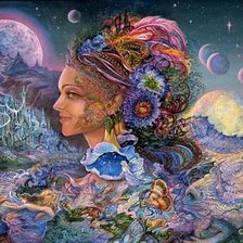 Схема вышивки «хаед- девушка-луна»