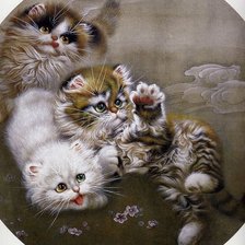 Схема вышивки «Котята»